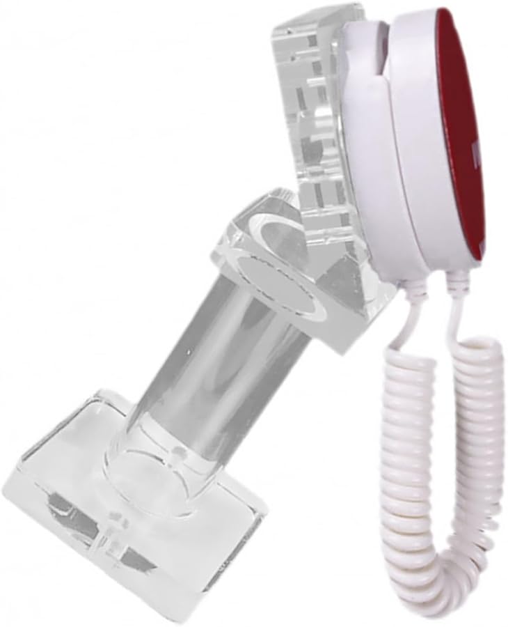 Transparent Acrylic Anti Theft Phone Stand with Security Chain Rotatable Display Bracket - Image 1